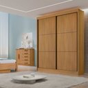 Ver imagem 2 de Guarda Roupa Santorini Solteiro 2 Portas 3 Gavetas 100 Mdf D Doro Móveis