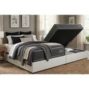 Ver imagem 2 de Cama Box Baú Queen + Colchão Ortopédico Kappesberg D40 Anatômico Grise + Base Crc Corano White