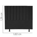 Ver imagem 3 de Cabeceira Estofada Queen 160CM Cora Courino Preto - D A DECOR D&A Decor