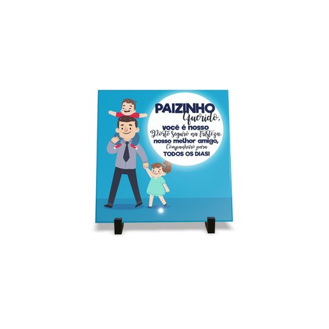 Porta Retrato Dia Dos Pais Decorativo em Azulejo Personalizados