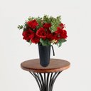 Ver imagem 2 de Kit 5 Buques de Rosas Artificiais com Rosas e Folhagens Cor:vermelho