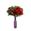 Ver imagem 7 de Kit 5 Buques de Rosas Artificiais com Rosas e Folhagens Cor:vermelho