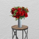 Ver imagem 2 de Kit 4 Buques de Rosas Artificiais com Rosas e Folhagens Cor:vermelho