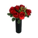 Ver imagem 7 de Kit 3 Buques de Rosas Artificiais com Rosas e Folhagens Cor:vermelho