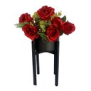 Ver imagem 7 de Kit 2 Buques de Rosas Artificiais com Rosas e Folhagens Cor:vermelho