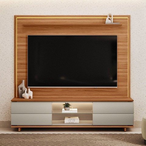 Rack + Painel Córdoba para TV de até 85" Linea Brasil