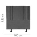 Ver imagem 3 de Cabeceira Estofada Grécia 100cm Solteiro Para Cama Box Quarto Linho Cinza - Gat Magazine