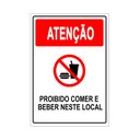 Ver imagem 1 de Placa de Sinalização Proibido Consumo de Alimentos e Bebidas 30x40cm Tacolado 05 Unidades