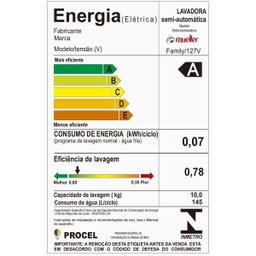 Lavadora Semiautomática 10kg Family com Aquatec Mueller 127V - 12