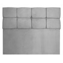 Ver imagem 3 de Cabeceira Queen 160cm Nina Suede Cinza Slk Decor Cabeceira Nina