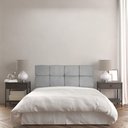 Ver imagem 2 de Cabeceira Queen 160cm Nina Suede Cinza Slk Decor Cabeceira Nina