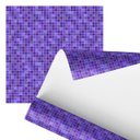 Ver imagem 2 de Papel de Parede Adesivo Azulejo Pastilha Tons de Roxo 2,80m