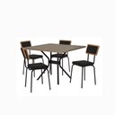 Ver imagem 2 de Kit de 2 Cadeira Petra Preto Fosco em Par - 2 Cadeiras para Mesa de Jantar - Kappesberg