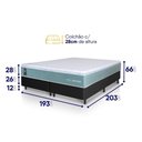Ver imagem 2 de Cama Box Lagos Molas Ensacadas King 193x203 Preto King House