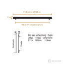 Ver imagem 2 de Puxador Zen Alça Dupla Living 1136mm Dourado