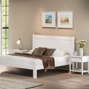 Ver imagem 1 de Cama King em Madeira Maciça 112x214cm Modena Branco