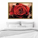 Ver imagem 1 de Quadro com Moldura Rosa Vermelha Dourado - Grande