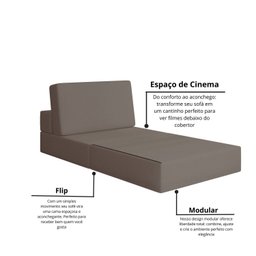 Sofá Cama à Vácuo 1 Lugar Linha Modular Flip Magic - 9