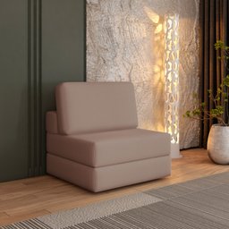 Sofá Cama à Vácuo 1 Lugar Linha Modular Flip Magic - 2