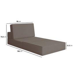 Sofá Cama à Vácuo 1 Lugar Linha Modular Flip Magic - 7
