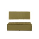 Ver imagem 1 de Kit Cabeceira e Calçadeira Vitoria 120 cm Suede Amarelo