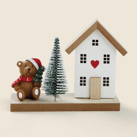 Adorno Teddy Magic Madeira 12x10cm - a\Casa