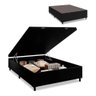 Cama Box Bau Casal Premium Blindada Super Reforçada Corino - Box Baú Preto - Corino - 6