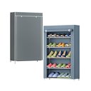 Ver imagem 1 de Sapateira Armário Organizador para Sapatos Calçados e Objetos 5 Prateleiras 15 Pares - Cinza