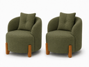 Ver imagem 1 de Kit 2 Poltronas de Escritório Aura Confortáveis com Design Curvo Orgânico