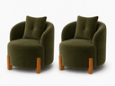 Ver imagem 2 de Kit 2 Poltronas de Escritório Aura Confortáveis com Design Curvo Orgânico