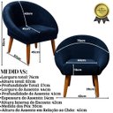 Ver imagem 2 de Kit 2 Poltronas Macia para Sala de Estar Tecido Veludo Elegante Pés de Madeira Resistente