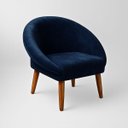 Ver imagem 5 de Kit 2 Poltronas Macia para Sala de Estar Tecido Veludo Elegante Pés de Madeira Resistente