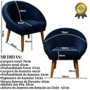 Ver imagem 2 de Jogo 2 Poltronas Decor para Recepção Sala de Espera Comercial Veludo Macio Base Estável
