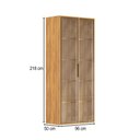 Ver imagem 4 de Cristaleira Plena 2 Portas com Vidro Reflecta e LED Cinamon/Nude Prime Tx - Demóbile