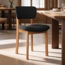 Ver imagem 4 de Kit 02 Cadeiras para Sala de Jantar Cozinha Living Estofada Dara L02 Suede Preto - Lyam Decor