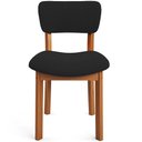 Ver imagem 7 de Kit 02 Cadeiras para Sala de Jantar Cozinha Living Estofada Dara L02 Suede Preto - Lyam Decor