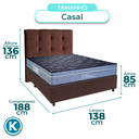 Ver imagem 3 de Conjunto Cama Box Marrom Casal + Colchão Molas Ensacadas Petrus Paropas + Cabeceira