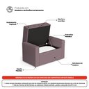 Ver imagem 6 de Cabeceira e Calçadeira Báu Solteiro Atena 90cm Capitonê Veludo Rosê - Desk Design