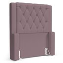 Ver mais imagens de Cabeceira e Calçadeira Báu Solteiro Atena 90cm Capitonê Veludo Rosê - Desk Design