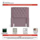 Ver imagem 3 de Cabeceira e Calçadeira Báu Solteiro Atena 90cm Capitonê Veludo Rosê - Desk Design