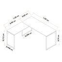 Ver imagem 5 de Conjunto Escritório 3 Peças Mesa em L e Aparador Branco