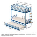 Ver imagem 3 de Treliche em Ferro Aço Carbono Tubular Teko Casatema MadeiraOriginals Azul/Álamo