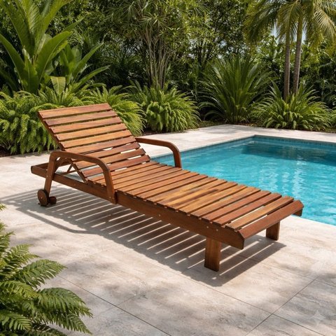 Espreguiçadeira Madeira Maciça Evo