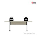 Ver imagem 4 de Mesa de Reunião 200cm para Escritório com Pés Tubulares em Aço Linha P15