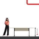 Ver imagem 3 de Mesa de Reunião 200cm para Escritório com Pés Tubulares em Aço Linha P15