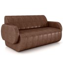 Ver imagem 1 de Sofá 2 Lugares Sala Living Orgânico 168cm Fávara K01 Couríssimo Marrom - Lyam Decor