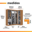Ver imagem 3 de Quarto Modulado de Canto Madrid com 7 Portas Maxel