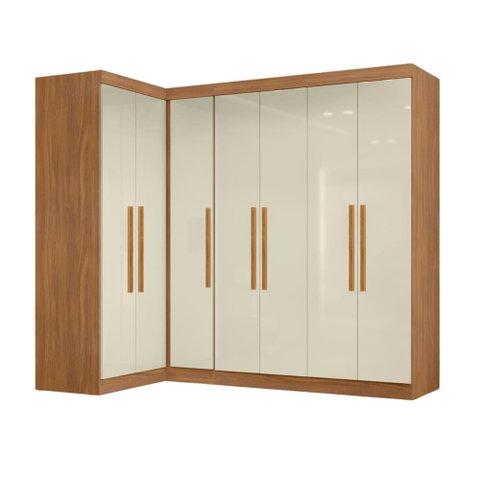 Quarto Modulado de Canto Madrid com 7 Portas Maxel