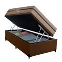 Ver imagem 4 de Cama Box com Baú Solteiro Bioclassic Molas Ensacadas Suede Marrom 88cm Royal Sleep