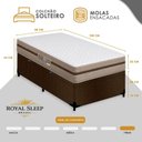 Ver imagem 5 de Cama Box com Baú Solteiro Bioclassic Molas Ensacadas Suede Marrom 88cm Royal Sleep